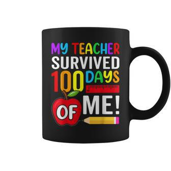 Happy 100 Days Of School Boys Girls Kindergarten Teacher Coffee Mug - Thegiftio UK