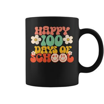 Happy 100Th Day Of School Teacher Kids Retro Groovy 100 Days V3 Coffee Mug - Thegiftio UK