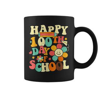 Happy 100Th Day Of School Teacher Kids Retro Groovy 100 Days V4 Coffee Mug - Thegiftio UK