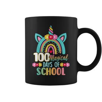 Happy 100Th Day Of School Unicorn 100 Magical Days Rainbow Coffee Mug - Thegiftio UK