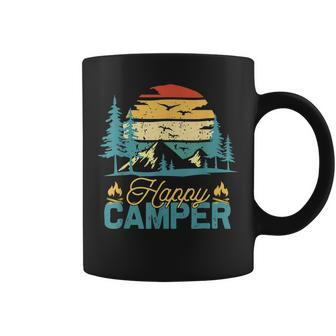 Happy Camper Retro Vintage Funny Matching Camping Crew Coffee Mug | Mazezy