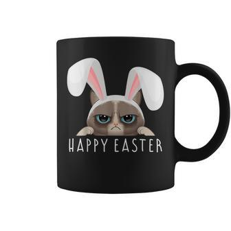 Happy Easter Bunny Funny Pajama Dress Cat Party Rabbit Ears Coffee Mug | Mazezy