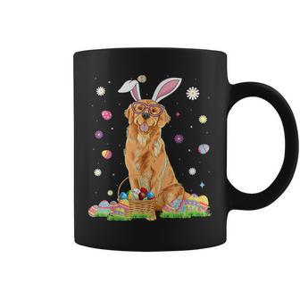 Happy Easter Cute Golden Retriever Bunny Ears Dog Lovers Coffee Mug - Seseable