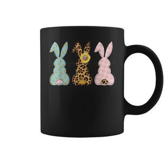 Happy Easter Day Bunny Trio Rabbit Leopard Matching Cute Coffee Mug - Seseable