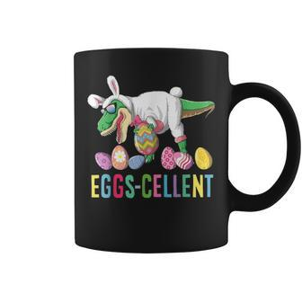 Happy Easter Dinosaur Eggs Cellent T Rex Bunny Egg Hunting Coffee Mug - Seseable