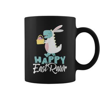 Happy Eastrawr Easter Dinosaur T Rex Egg Hunt Basket Bunny Coffee Mug - Seseable