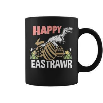 Happy Eastrawr Easter Dinosaur T Rex Egg Hunt Basket Bunny V2 Coffee Mug - Seseable