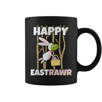 Happy Eastrawr Easter Dinosaur T Rex Egg Hunt Basket Bunny V4 Coffee Mug - Seseable