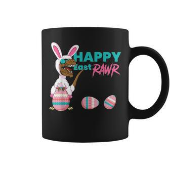 Happy Eastrawr T Rex Dinosaur Easter Egg Bunny Costume Coffee Mug - Seseable