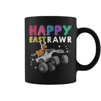 Happy Eastrawr T Rex Dinosaur Truck Easter Bunny Egg Costume Coffee Mug - Seseable