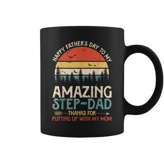 Happy Fathers Day To My Amazing Stepdad Father Day Coffee Mug | Mazezy