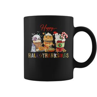 Happy Hallothanksmas Coffee Fall Halloween Women Girls Coffee Mug - Thegiftio UK