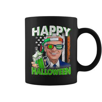 Happy Halloween Leprechaun Biden Drinking Beer St Patricks Coffee Mug - Seseable