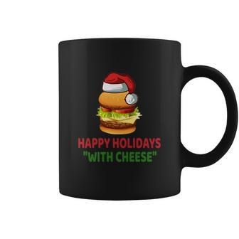 Happy Holidays With Cheese Christmas Cheeseburger V2 Coffee Mug - Thegiftio UK