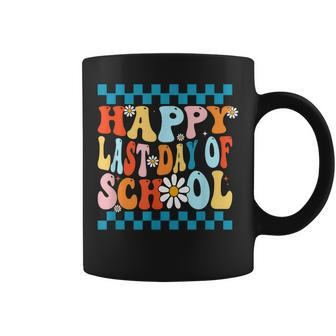 Happy Last Days Of School Teacher Kids Retro Groovy Last Day Coffee Mug | Mazezy