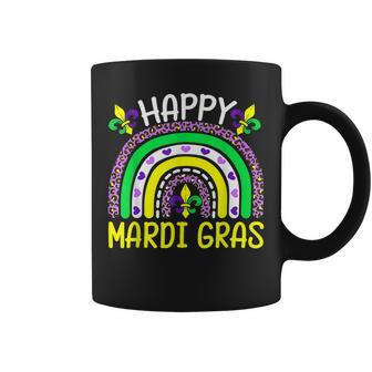 Happy Mardi Gras Leopard Boho Rainbow Women Girls Kids V3 Coffee Mug - Seseable