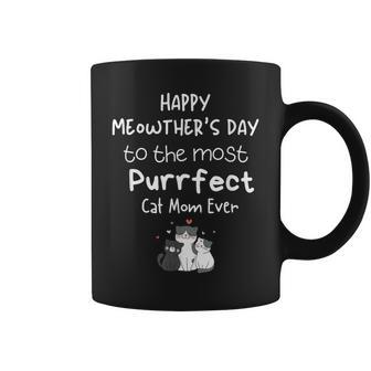 Happy Meowther’S Day To The Most Purrfect Cat Mom Ever Fun Coffee Mug - Thegiftio UK
