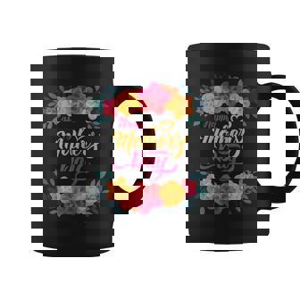 Happy Mothers Day Lettering Illustration With Red Flowers Gift For Womens Coffee Mug - Thegiftio UK