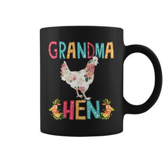 Happy Mothers Day Proud Grandma Floral Chicken Hen Lover Coffee Mug - Thegiftio UK