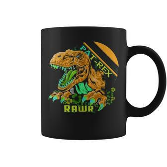 Happy Pat Rex Day T Rex Dinosaur St Patricks Day Coffee Mug - Seseable
