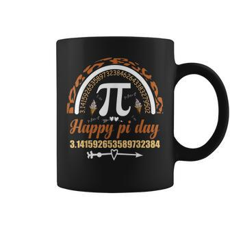 Happy Pi Day Mathematic Math Teacher Gift Leopard Rainbow V7 Coffee Mug - Seseable