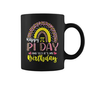 Happy Pi Day Mathematic Math Teacher Gifts Leopard Rainbow Coffee Mug - Seseable