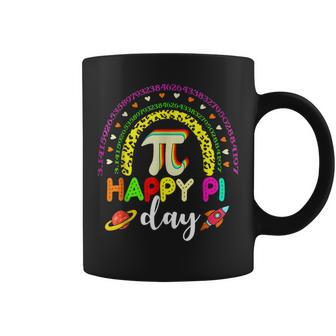 Happy Pi Day Mathematics Math Teacher Leopard Rainbow V2 Coffee Mug - Seseable