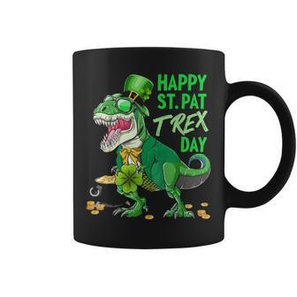 Happy St Pat T Rex Day Dinosaur St Patricks Day Shamrock Coffee Mug - Seseable