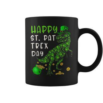 Happy St Pat T Rex Day Dinosaur St Patricks Day Shamrock V2 Coffee Mug - Seseable