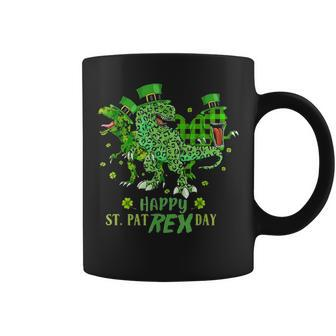 Happy St Pat T Rex Day Funny Dinosaur St Patricks Day Coffee Mug - Seseable