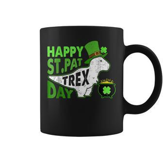 Happy St Pat T Rex Day T Dinosaur St Patricks Day Coffee Mug - Seseable