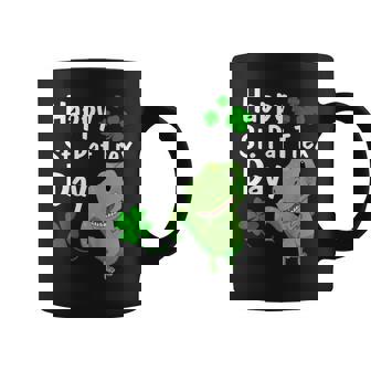 Happy St Pat Trex Day Dinosaur St Patricks Day Coffee Mug | Mazezy
