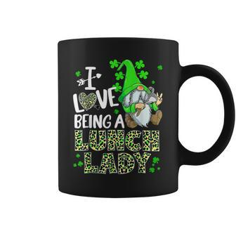 Happy St Patrick Day I Love Being A Lunch Lady Gnome Coffee Mug - Seseable