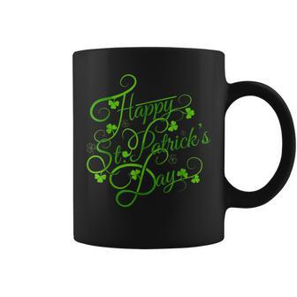 Happy St Patricks Day And Shamrock V2 Coffee Mug - Seseable