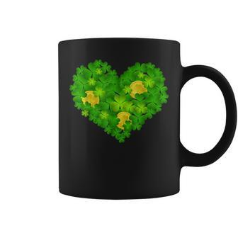 Happy St Patricks Day Heart Lucky Leopard Shamrock Irish Coffee Mug - Seseable