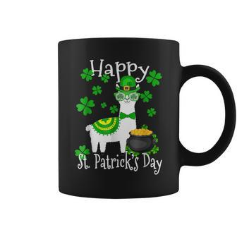 Happy St Patricks Day Llama Dad Mom Boy Girl Lucky Coffee Mug - Seseable
