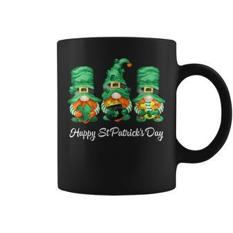 Happy St Patricks Day Three Gnome Irish Shamrock Leprechaun Coffee Mug - Seseable