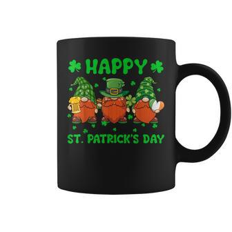 Happy St Patricks Day Three Gnomes Shamrock Men Women Kids Coffee Mug - Seseable
