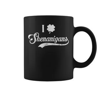 Happy StPatricks Day - I Love Shenanigans With Shamrock Coffee Mug | Mazezy
