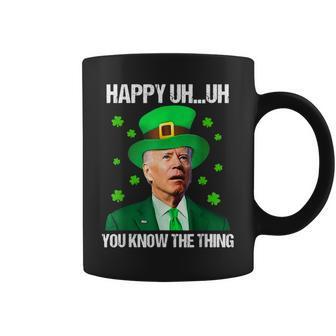 Happy Uh You Know The Thing Confused Joe Biden St Patricks Coffee Mug - Seseable
