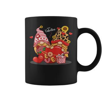 Happy Valentines Day Gnomes With Leopard Sunflower Valentine Coffee Mug - Thegiftio UK