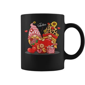 Happy Valentines Day Gnomes With Leopard Sunflower Valentine V3 Coffee Mug - Seseable