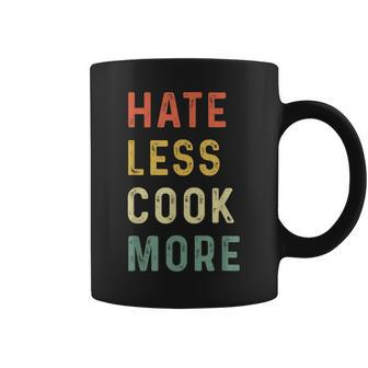 Hate Less Cook More Chef Cooking Home Cook Peace Love Coffee Mug - Thegiftio UK