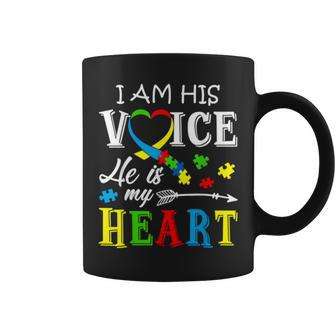 He Is My Heart Autism Awareness Autism Mom Dad Autism Awareness Coffee Mug | Mazezy