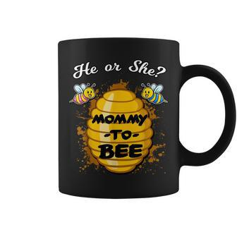 He Or She Mommy To Bee Gender Announcement Baby Shower Party Coffee Mug | Mazezy