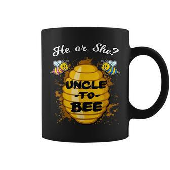 He Or She Uncle To Bee Gender Announcement Baby Shower Party Coffee Mug | Mazezy