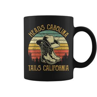 Heads Carolina Tail California Western Cowgirl Country Music Coffee Mug | Mazezy