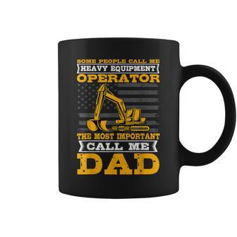 Heavy Equipment Operator Excavator Fathers Day Dad Coffee Mug | Mazezy