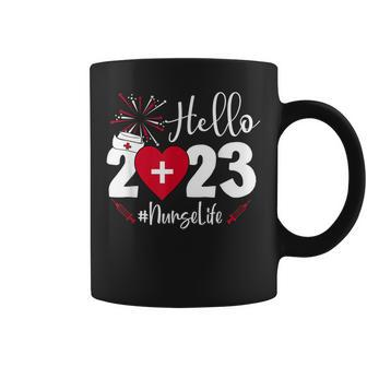 Hello 2023 Nurse Life Funny Nursing Lover Happy New Year Coffee Mug - Thegiftio UK