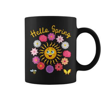 Hello Spring Sun Flower Women Easter Mothers Day Woman Mom Coffee Mug - Seseable